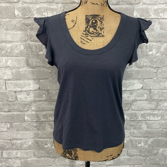 Loft Grey Flutter Sleeve Tee - Picture 1 of 5